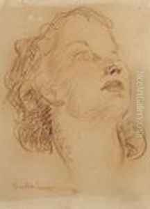 Portrait Of A Young Lady by Greville Irwin