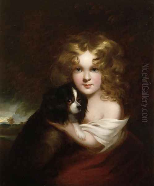 Young Girl with a Dog, c.1840 - view 1