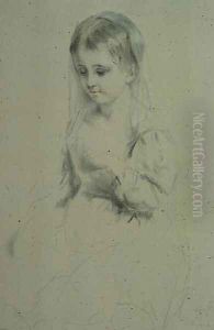Portrait Study of a young girl by Margaret Sarah Carpenter