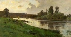 paysanne Et Ses Chevres Au Bord Du Doubs