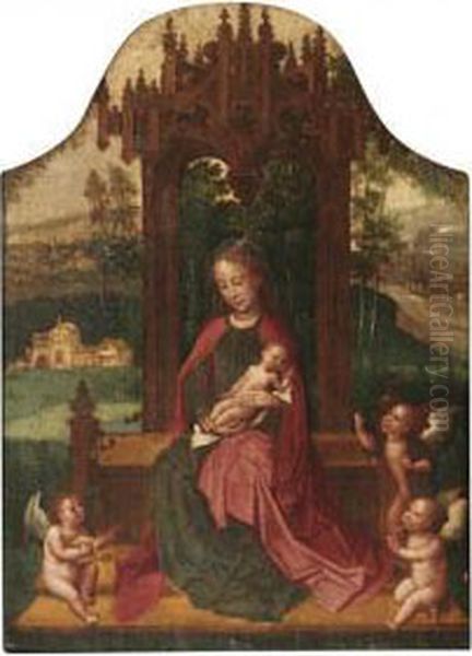 Virgin And Child Enthroned - view 1