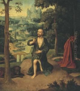 Saint Jerome Dans Un Paysage by Adriaen Isenbrandt (Ysenbrandt)