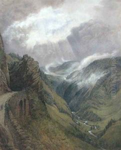 On Ruskins Old Road between Morez and Les Rousses Jura, 1882