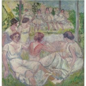 Baile En El Bosque (dancers In The Forest) by Francisco Iturrino Gonzalez