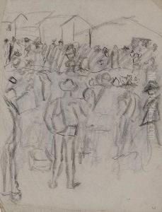 Escena De Feria by Francisco Iturrino Gonzalez