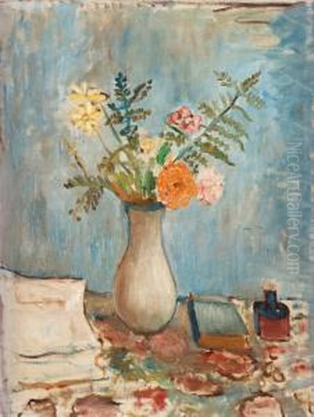 Stilleben Med Blommor I Vas - view 1