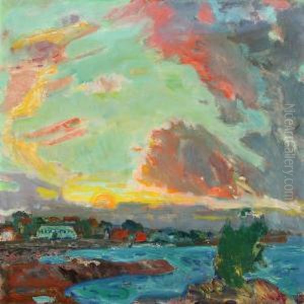 Sunset Over Svaneke - view 1