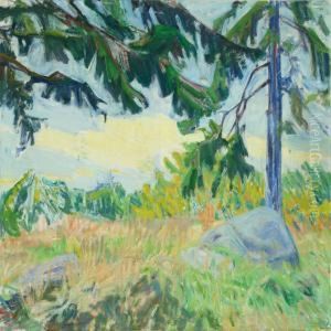 Landscape With Trees by Kraesten Iversen