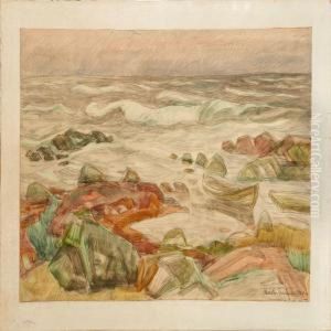 Rocky Coast With Boats Rocky Coast With Boats