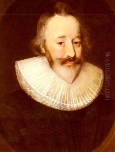 Portrait Of Sir Henry Spiller Of Laleham by Cornelius Janssens (Johnson) Ceulen