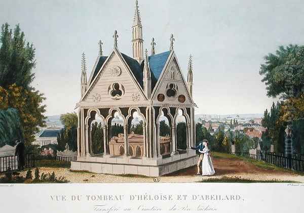 The Tomb of Heloise and Abelard in the Pere Lachaise Cemetery, 1815-20 - view 1