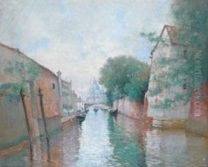 Canal Santa Croce A Venise by Marie Joseph Leon Clavel Iwill