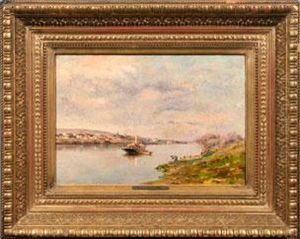 Impressionistische Flusslandschaft Impressionistische Flusslandschaft