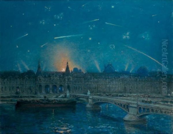 Le Louvre Et Le Quai De Seine - view 1