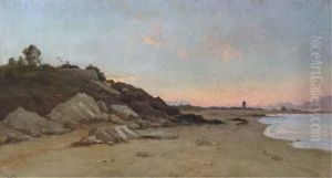A Stretch Of Coastline At Dusk A Stretch Of Coastline At Dusk
