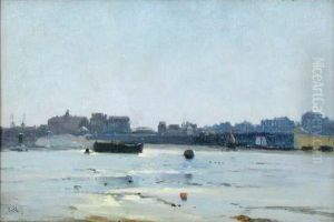 Ville En Bord De Mer (fecamp) by Marie Joseph Leon Clavel Iwill