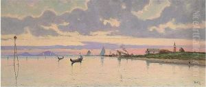 Leon Clavel , Sur La Lagune - Les Monts De Padoue Le Soir by Marie Joseph Leon Clavel Iwill