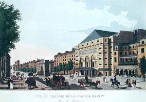 The Theatre de la Porte Saint-Martin. c.1815-20 by Henri Courvoisier-Voisin