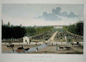 View of the Jardin du Roi in Paris from the bridge of Austerlitz by Henri Courvoisier-Voisin