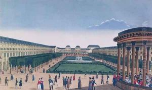View of the Gardens of the Palais Royal, as seen from the Rotunda by Henri Courvoisier-Voisin