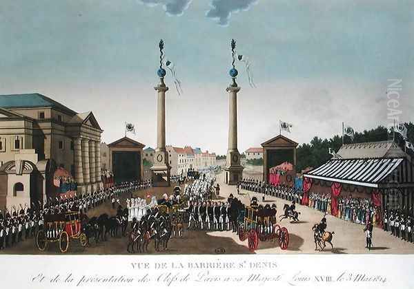 Presentation of the Keys of Paris to King Louis XVIII at the Barriere Saint-Denis on 3rd May 1814, c.1815-20 - view 1