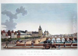 View of the Flower Market by the Palais de Justice, c.1816-20 View of the Flower Market by the Palais de Justice, c.1816-20