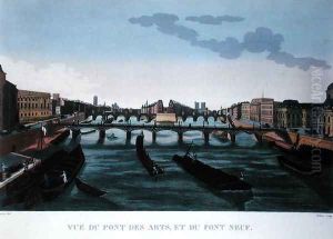 The Pont des Arts and the Pont Neuf, c.1815-20 by Henri Courvoisier-Voisin