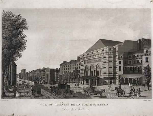 The Theatre of Porte St. Martin, Boulevard Montmartre, Paris - view 1