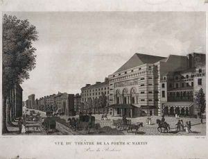 The Theatre of Porte St. Martin, Boulevard Montmartre, Paris by Henri Courvoisier-Voisin
