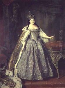 Portrait of the Empress Anna Ivanovna (1693-1740) 1730 by Louis Caravaque