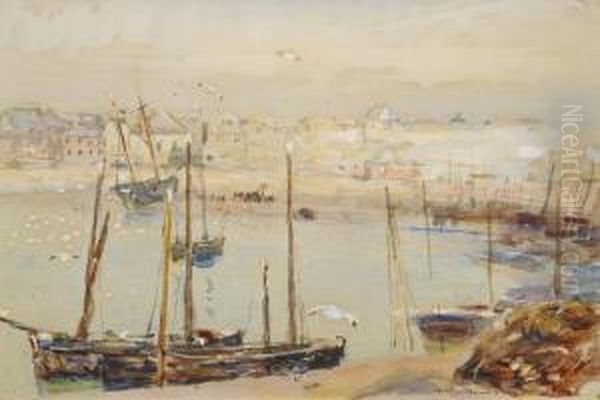 St Ives Harbour, Cornwall, Early Morning With Mist - view 1