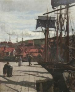 Whitby Quayside by Frederick William Jackson