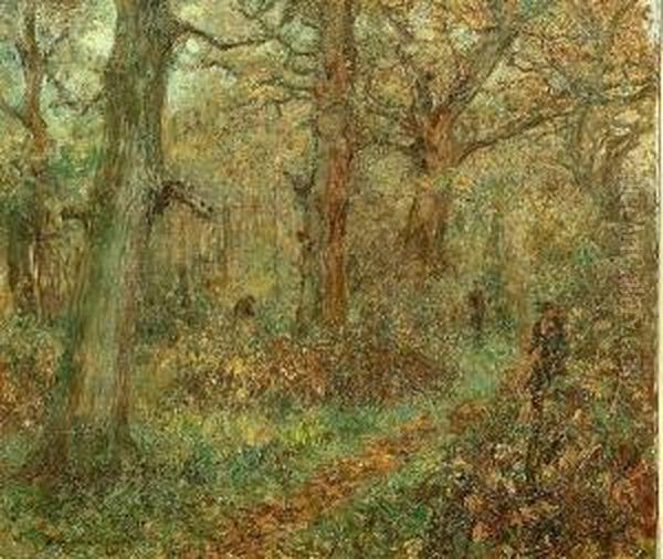 Figures In A Woodland - view 1