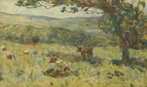 Cattle Grazing In A Pasture by Frederick William Jackson