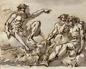 Jupiter, Neptune and a Titan by Giuseppe Cades