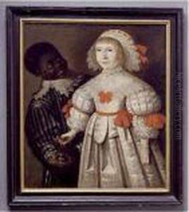 Portrait Of A Young Girl With Her Servant Portrait Of A Young Girl With Her Servant