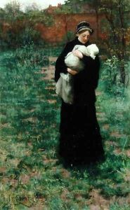 Sorrow's Solace, or In Time of War, 1885 by James Elder Christie