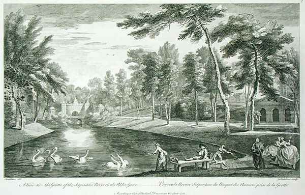 A View to the Grotto of the Serpentine River in the Alder Grove at Stowe, 1753 - view 1