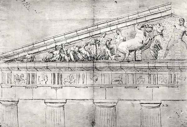 Study of a pediment from the Parthenon - view 1