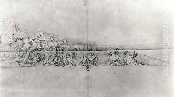 Study of the frieze from a pediment of the Parthenon (2) - view 1