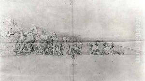 Study of the frieze from a pediment of the Parthenon (2) by Jacques Carrey
