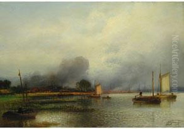 Segelboote Am Flussufer - view 1