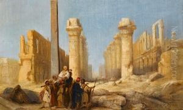 A Gentleman On The Grand Tour, Inspecting The Ruins At Karnak - view 1