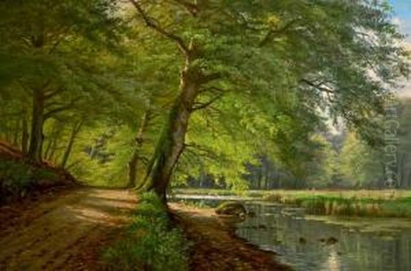 A Spring Day In The Woods. Signed A. Jacobsen - view 1