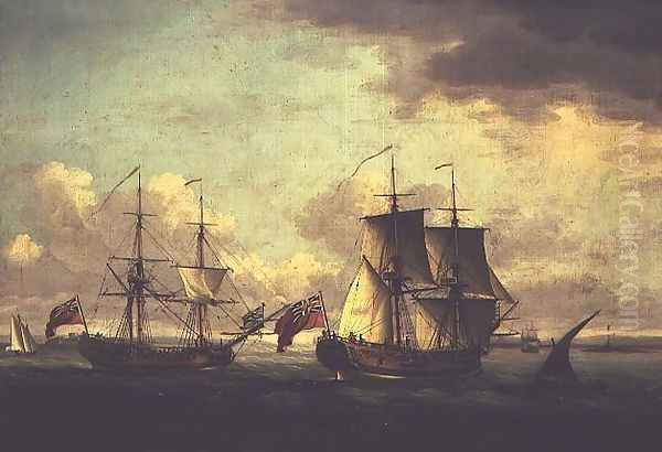 A Naval Show, taken from two perspectives (possibly at the entrance to Brest Harbour) - view 1