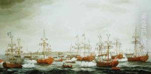 Arrival of Princess Charlotte at Harwich in September, 1761 by John the Elder Cleveley