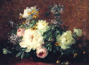 Roses And Lilacs In A Vase