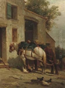 Outside The Stable by Charles Jacques