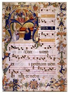 Frontispiece of a choirbook from Montoliveto Monastery, c.1390 by Don Simone Camaldolese