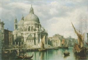 Blick Auf Sta.maria Della Salute In Venedig by Heinrich Jaeckel